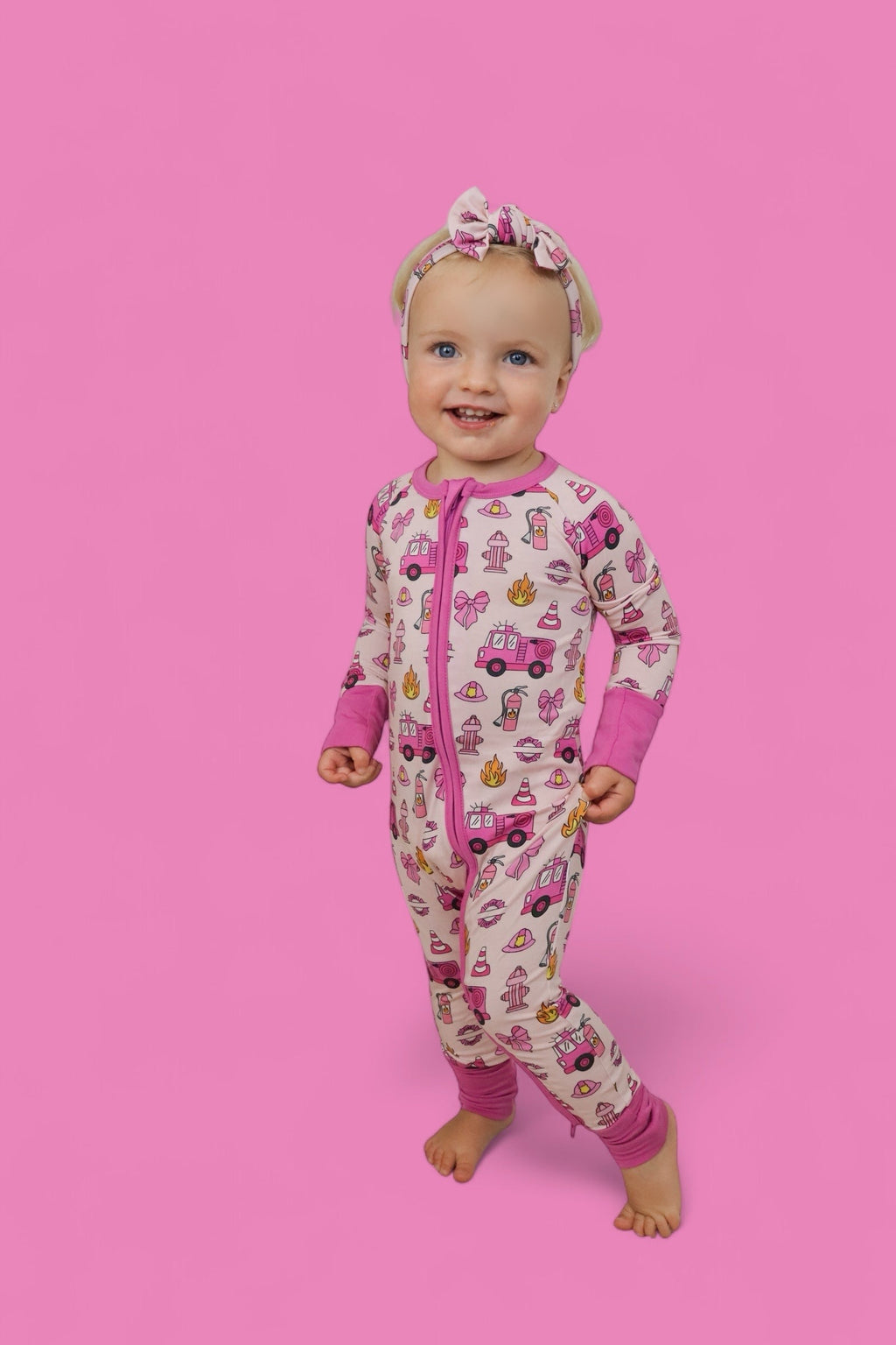 PRE-ORDER BLAZING BOWS AND HYDRANTS DREAM ROMPER EST 09/10