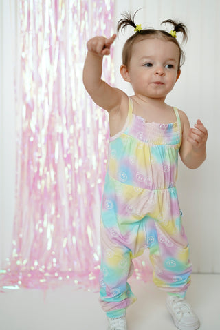 DREAMY SMILEY DREAM SMOCKED JUMPSUIT