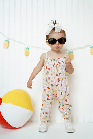 POOLSIDE PARTY DREAM SMOCKED JUMPSUIT