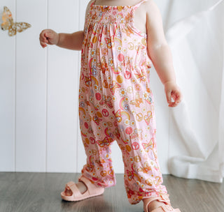 BUTTERFLY DAISY DREAM SMOCKED JUMPSUIT
