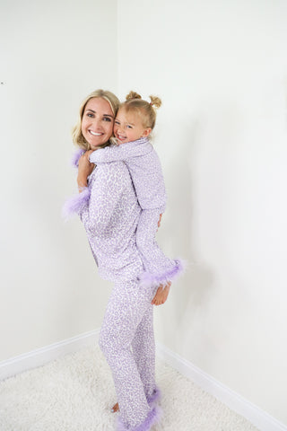 LAVENDER LEOPARD GIRL’S FLARE FEATHERED DREAM SET