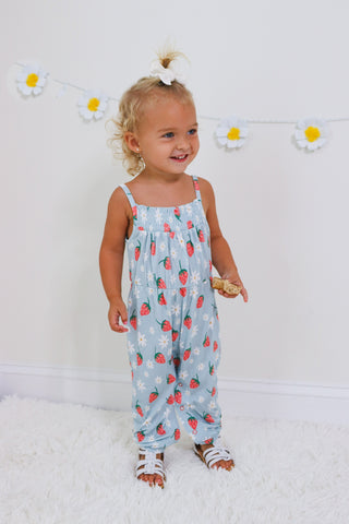 BERRY SWEET DREAMZZZ SMOCKED JUMPSUIT