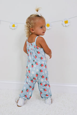BERRY SWEET DREAMZZZ SMOCKED JUMPSUIT