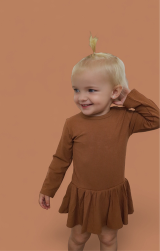 ESPRESSO LONG SLEEVE DREAM BODYSUIT DRESS