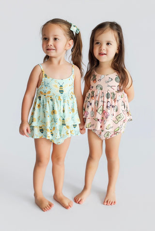 BUZZ & BLOOM DREAM RUFFLED BUBBLE ROMPER