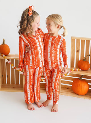 PUMPKIN PATCH BOWS DREAM GIRL'S FLARE SET