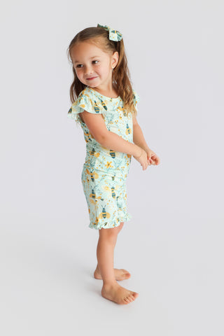 BUZZ & BLOOM DREAM RUFFLE SHORT SET