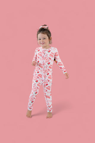 BERRY SWEET BIRTHDAY DREAM RUFFLE ROMPER
