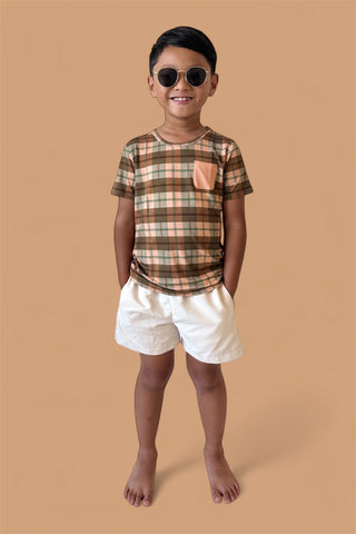 HARVEST TARTAN DREAM POCKET TEE