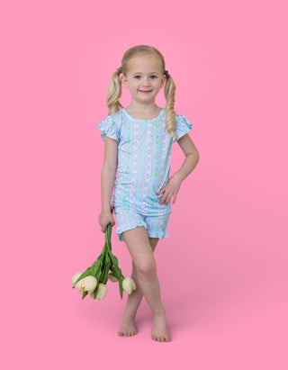 WHIMSY TULIP DREAM RUFFLE SHORT SET