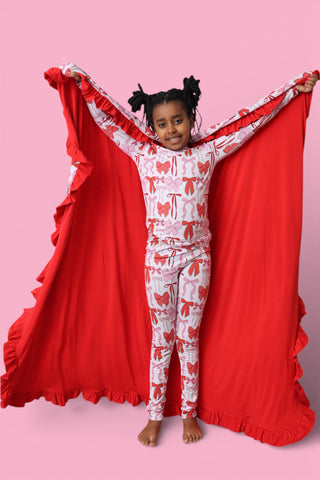 PRE-ORDER BE MINE BOWS DREAM RUFFLE BLANKET