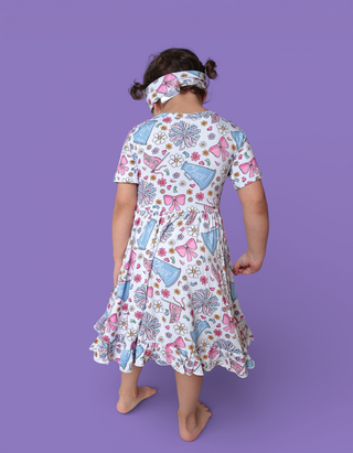 POM POWER DREAM RUFFLE DRESS