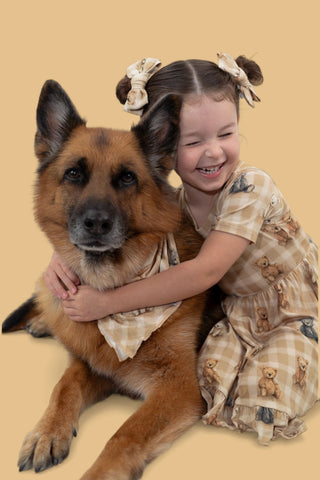 TEDDY CHECK DREAM RUFFLE DRESS