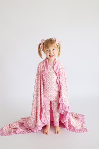 VINTAGE CHERRY CHARM DREAM RUFFLE BLANKET