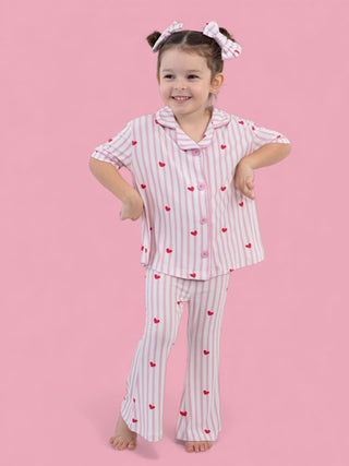 SWEETHEART STRIPES DREAM GIRL'S FLARE SET