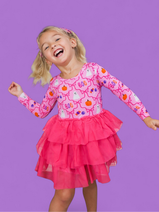 BERRY SWEET BOO LONG SLEEVE DREAM TUTU DRESS
