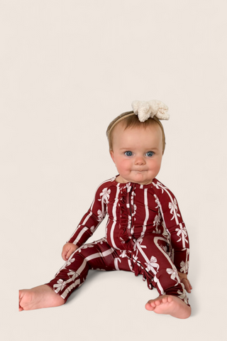 MISTLE-BOWS DREAM RUFFLE ROMPER