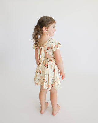 FARMYARD FRIENDS DREAM TIE BACK RUFFLE DRESS