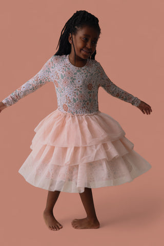 AUTUMN BLOSSOM LONG SLEEVE DREAM TUTU DRESS