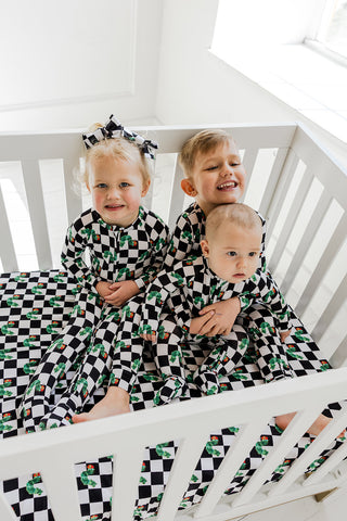 CATERPILLAR CHECK DREAM BOW HAIR CLIPS