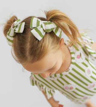 ROSIE'S MEADOW STRIPES DREAM BOW HAIR CLIPS