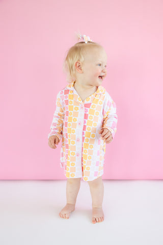 SUMMER SUNSET CHECKERS GIRL'S DREAM GOWN