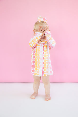 SUMMER SUNSET CHECKERS GIRL'S DREAM GOWN
