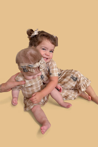 TEDDY CHECK DREAM BODYSUIT DRESS