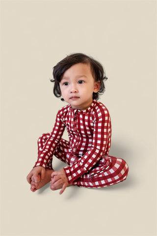 PEPPERMINT PLAID DREAM ROMPER