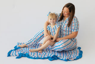 LIBERTY BLOSSOM BOWS DREAM RUFFLE BLANKET