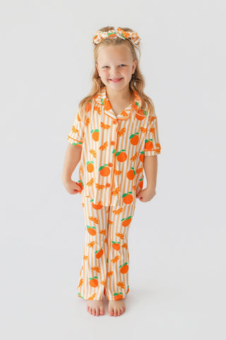 ORANGE BLOSSOM STRIPES DREAM GIRL'S FLARE SET