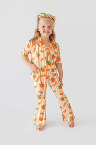 ORANGE BLOSSOM STRIPES DREAM GIRL'S FLARE SET