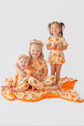 ORANGE BLOSSOM STRIPES DREAM GIRL'S FLARE SET