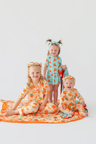 ORANGE BLOSSOM STRIPES DREAM GIRL'S FLARE SET