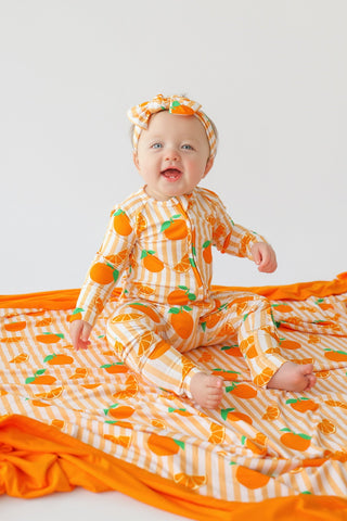 ORANGE BLOSSOM STRIPES DREAM ROMPER