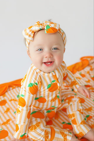 ORANGE BLOSSOM STRIPES DREAM BOW