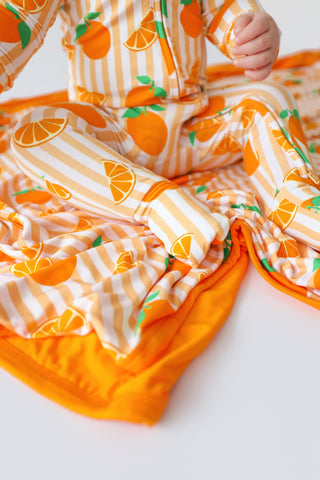 ORANGE BLOSSOM STRIPES DREAM BLANKET