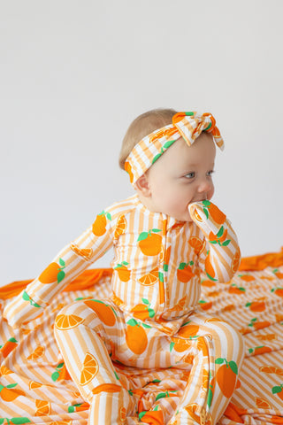 ORANGE BLOSSOM STRIPES DREAM ROMPER