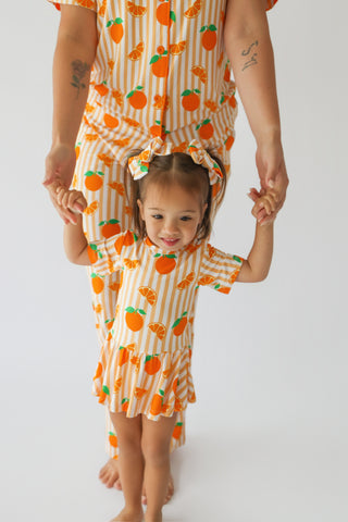 ORANGE BLOSSOM STRIPES DREAM BODYSUIT DRESS