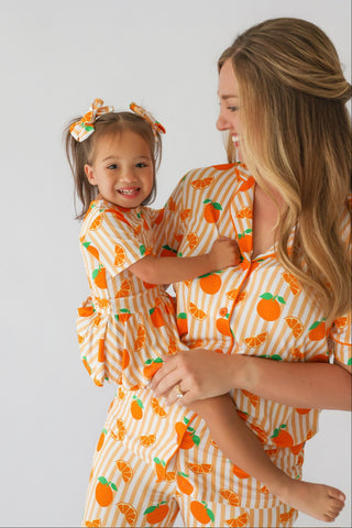 ORANGE BLOSSOM STRIPES DREAM BODYSUIT DRESS