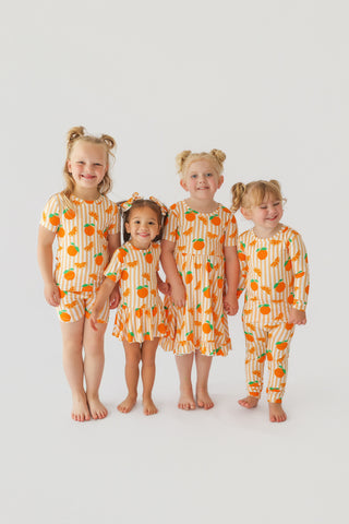 ORANGE BLOSSOM STRIPES DREAM BODYSUIT DRESS
