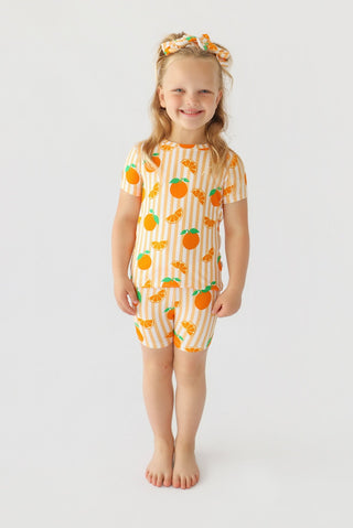 ORANGE BLOSSOM STRIPES DREAM SHORT SET