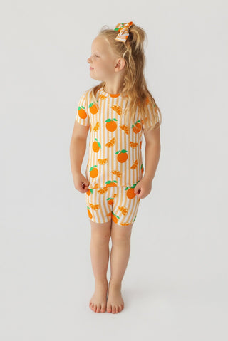 ORANGE BLOSSOM STRIPES DREAM SHORT SET