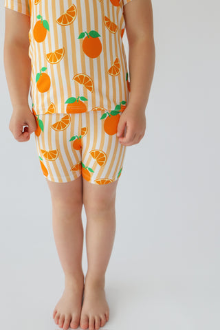 ORANGE BLOSSOM STRIPES DREAM SHORT SET
