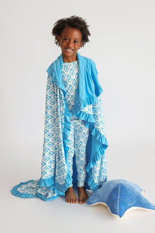 MERMAID MEDALLIONS DREAM RUFFLE BLANKET