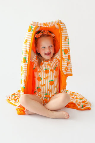 ORANGE BLOSSOM STRIPES DREAM BLANKET