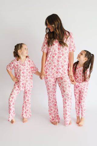 BOW CHECKERED CHARM DREAM GIRL'S FLARE SET