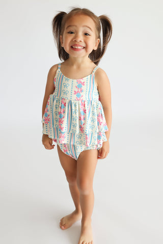 PETITE POSIE DREAM RUFFLED BUBBLE ROMPER