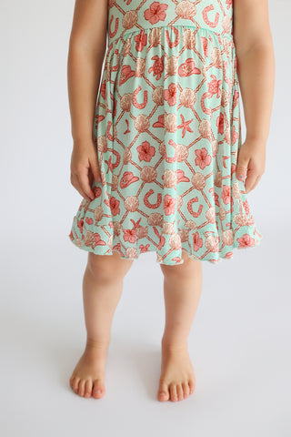 COASTAL COWGIRL CAP SLEEVE DREAM RUFFLE DRESS