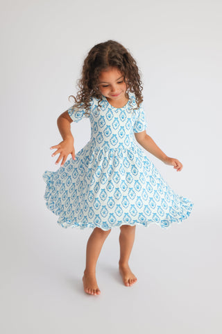 MERMAID MEDALLIONS DREAM RUFFLE DRESS